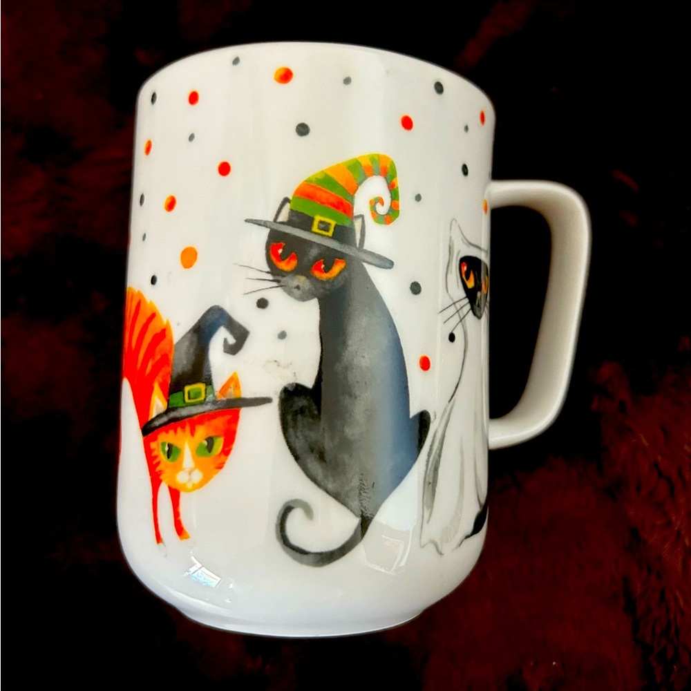 Portobello By Design 17oz Witch Cat Halloween cup